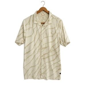 Roark Run Amok Shirt Mens M Button Up Bless Up Trail Short Sleeve Geometric